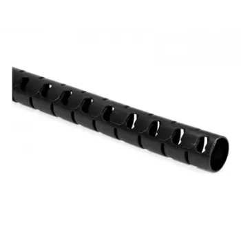 HellermannTyton HWPP25/2-BK tubo corrugado ranurado, 25 mm de diámetro nominal, negro, 25 m de longitud