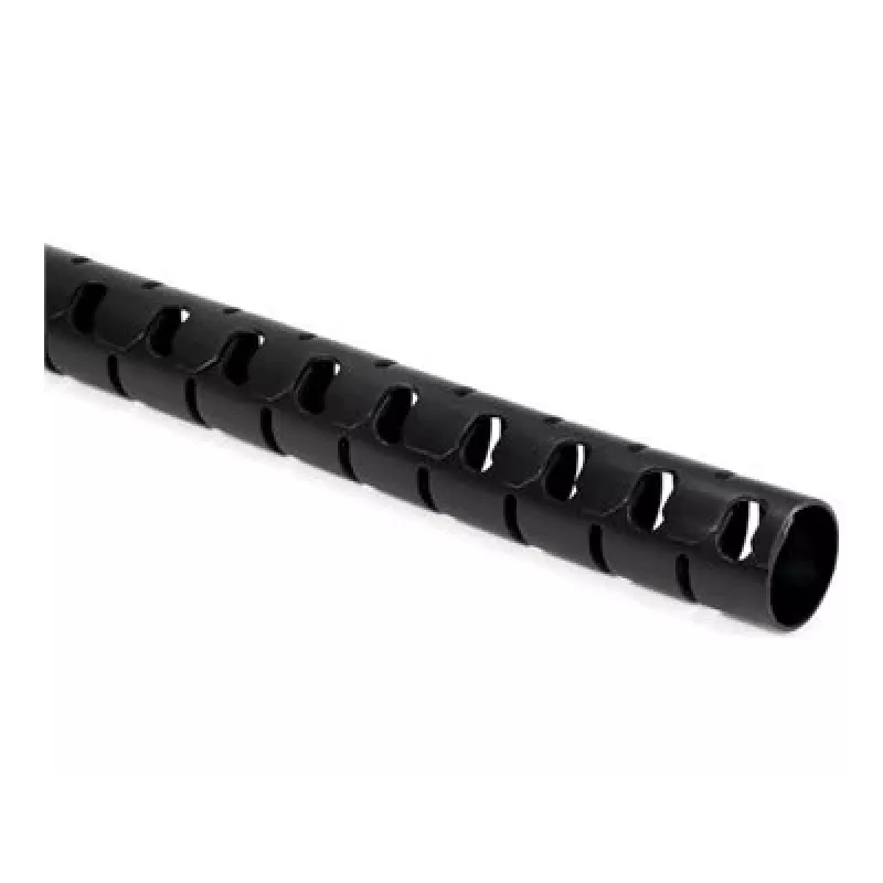 HellermannTyton HWPP25/2-BK tubo corrugado ranurado, 25 mm de diámetro nominal, negro, 25 m de longitud