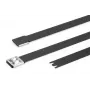 HellermannTyton MBT14XHFC-SS316/SP-BK bridas de acero inoxidable, cierre de bola, recubiertas de poliéster negro, 360mm x 7,9mm, estabilizadas UV, 1 ud. 111-00299