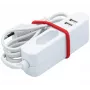 EXERTIS CONNECT alargador de corriente con 2 puertos USB, blanco, 1,5 m 808521