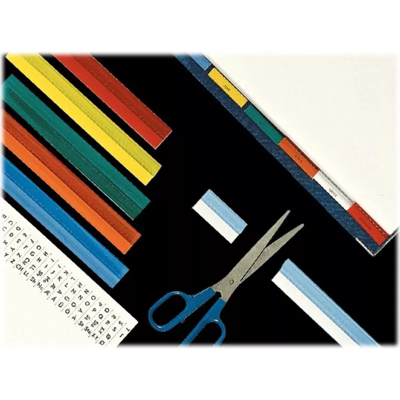 LEITZ Esselte pestañas de visión completa, film transparente de colores, 200 mm de ancho de tira, surtidas (naranja, amarillo), 25 unidades (55002)