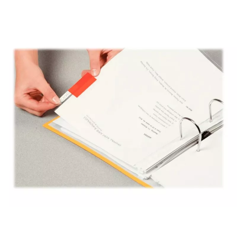 LEITZ Esselte pestañas de visión completa, film transparente de colores, 200 mm de ancho de tira, surtidas (naranja, amarillo), 25 unidades (55002)