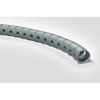 HellermannTyton Helawrap HWPP25/2-SR Tubo espiral para gestión de cables, plata, polipropileno, 2 m, 27 mm de diámetro exterior