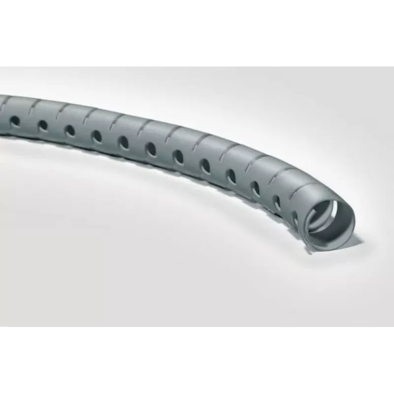 HellermannTyton Helawrap HWPP25/2-SR Tubo espiral para gestión de cables, plata, polipropileno, 2 m, 27 mm de diámetro exterior