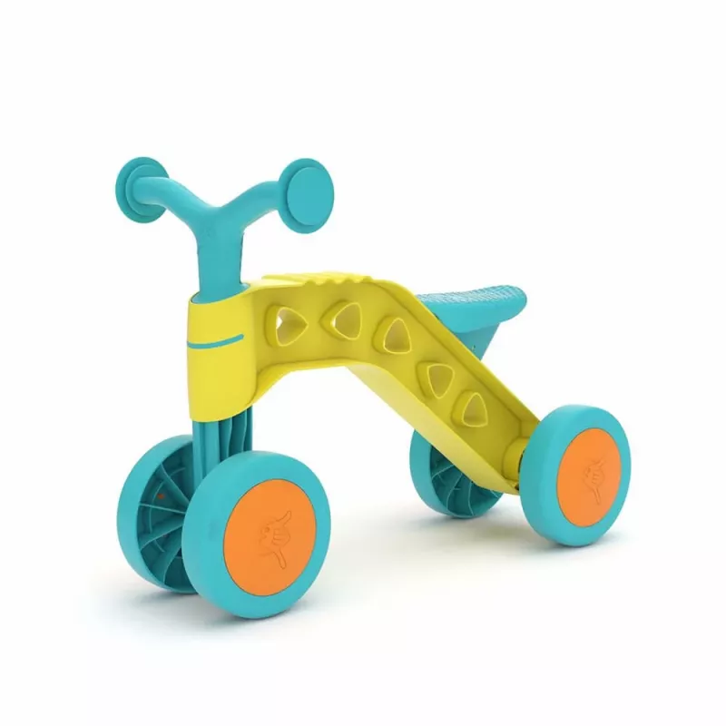 Chillafish Itsibitsi Correpasillos de 4 ruedas para niños pequeños, amarillo/azul claro, 1-3 años