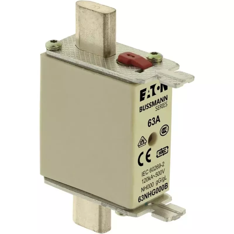 Eaton 63NHG000B Fusible NH, tamaño 0, 63 A, 500 V AC, gG