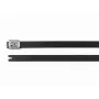 HellermannTyton 111-00294 MBT8HFC-SS316/SP-BK Bridas de acero inoxidable, 201 mm x 7,9 mm, negras, cierre de bola, estabilizadas a los rayos UV