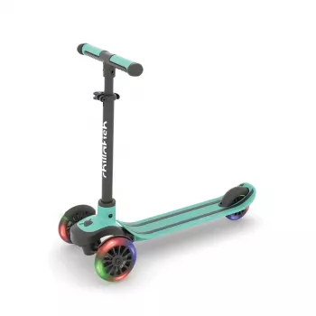 Chillafish Scotti Patinete de 3 ruedas con ruedas luminosas, a partir de 3 años, menta