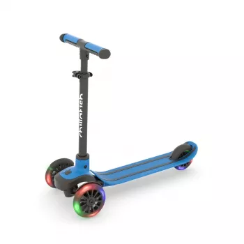 Chillafish Scotti Patinete de 3 ruedas con ruedas luminosas, navy