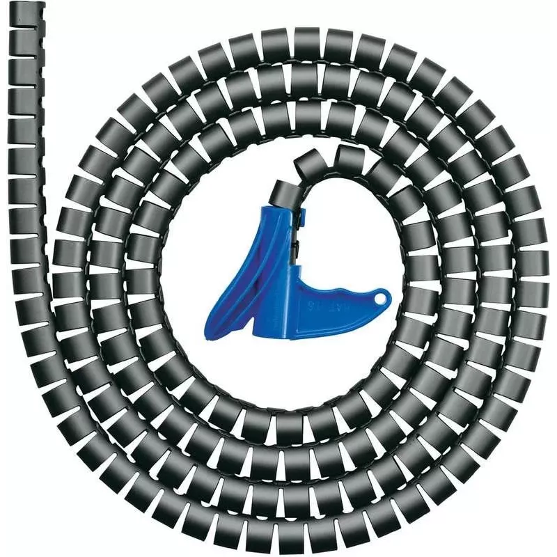HellermannTyton Helawrap HWPP Bridas espirales para cables, gris, 25 m, 16 mm 161-64502