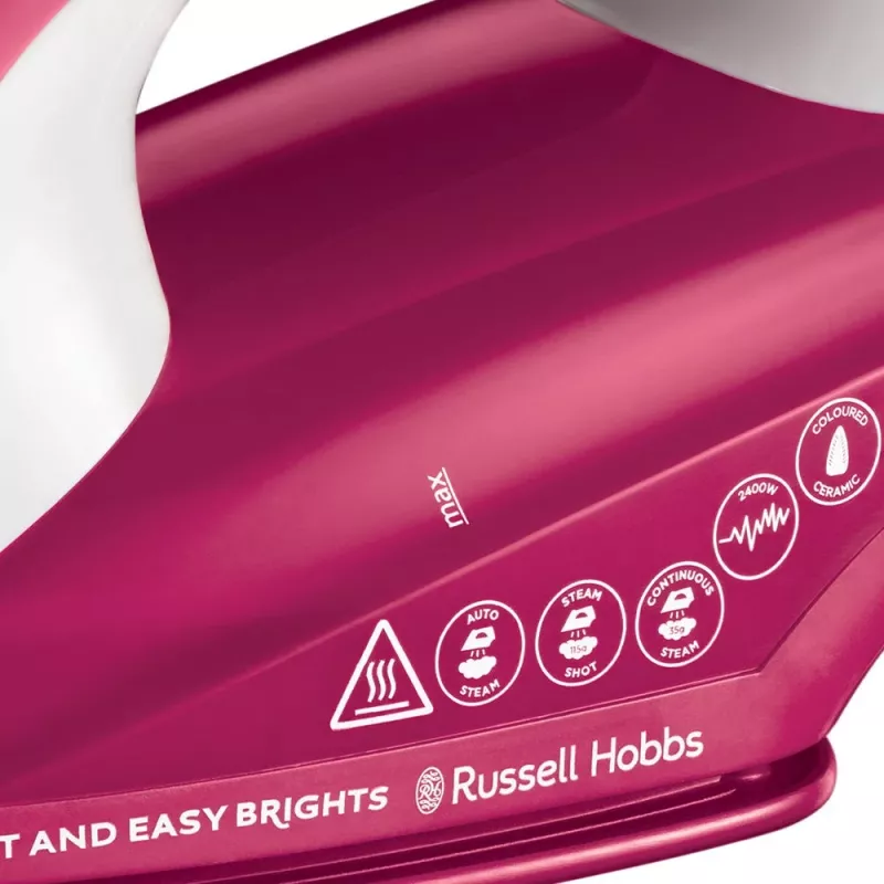 Russell Hobbs Light & Easy Pro 2400W plancha de vapor Easy Brights Berry (26480-56)