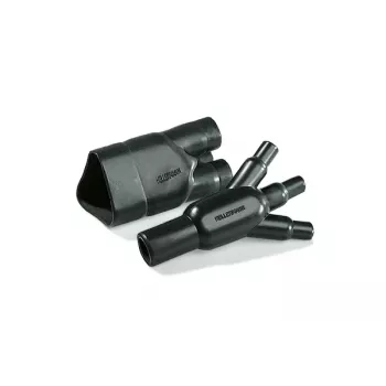 HellermannTyton 403-06180 pieza termorretráctil codo 90°, negro, 2:1, con adhesivo