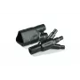 HellermannTyton 403-06180 pieza termorretráctil codo 90°, negro, 2:1, con adhesivo