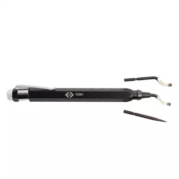 C.K Tools T2281 set de herramienta desbarbadora con 3 cuchillas HSS