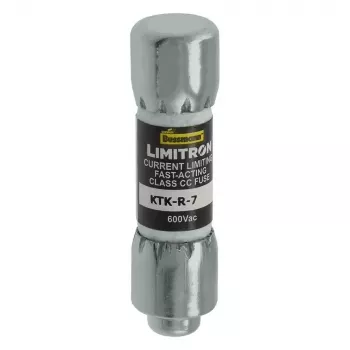 Eaton KTK-R-7 fusible rápido Class CC, 7 A, 600 V AC, poder de corte 200 kA, pack de 10