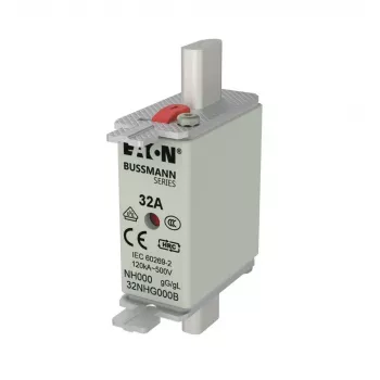 Eaton 32NHG000B cartucho fusible NH con indicador mecánico, 32 A, 500 V AC, tamaño 000, gG, pack de 3