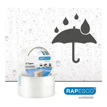Rapesco 1808 cinta adhesiva transparente 25,5 mm x 66 m, 8 rollos