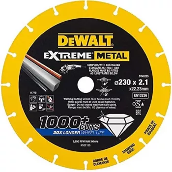 DEWALT DT40255-QZ disco de corte EXTREME 125 x 1,0 x 22,23 mm para metal e inoxidable