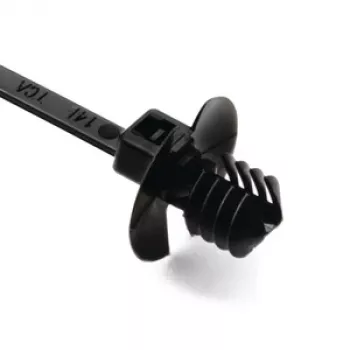 HellermannTyton 150-55610 brida de cuentas, negra, 100mm x 2,5mm, haz máx. 20mm, PA66, reutilizable, 1 ud.