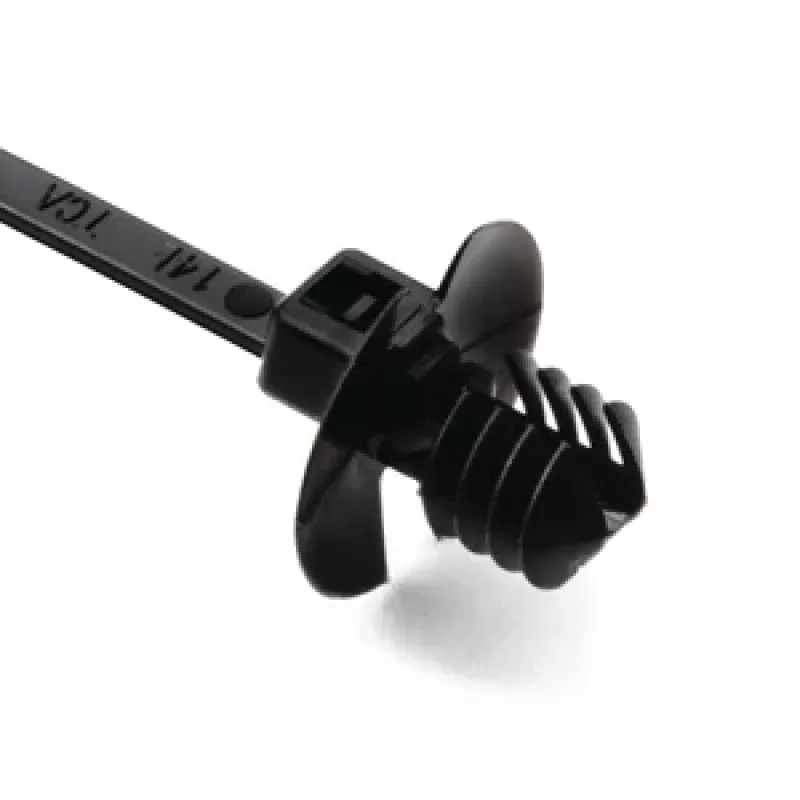 HellermannTyton 150-55610 brida de cuentas, negra, 100mm x 2,5mm, haz máx. 20mm, PA66, reutilizable, 1 ud.
