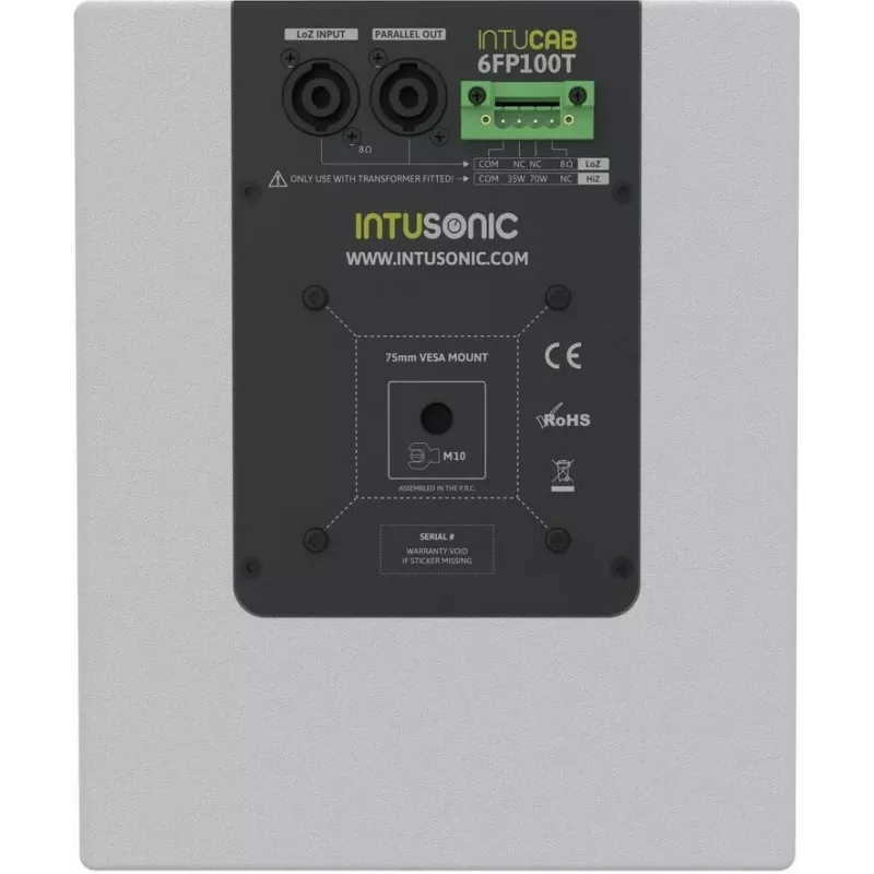 INTUSONIC 6FP100T altavoz de techo de 2 vías 6,5