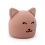 Lámpara de noche infantil Trixie gato - lámpara de silicona LED recargable con sensor táctil, blanco cálido y 7 cambios de color