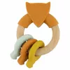 Juguete de madera y silicona para bebés Trixie, zorro, 0m+