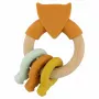 Juguete de madera y silicona para bebés Trixie, zorro, 0m+