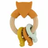 Juguete de madera y silicona para bebés Trixie, zorro, 0m+