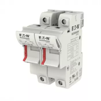 Portafusibles cilíndrico Eaton CH142DU 2 polos, 50 A, 690 V AC, montaje en carril DIN, 14 x 51 mm