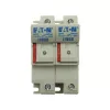 Portafusibles cilíndrico Eaton CH142DU 2 polos, 50 A, 690 V AC, montaje en carril DIN, 14 x 51 mm