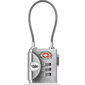 Candado de combinación TSA Yale YTP3/32/350/1 32 mm plata