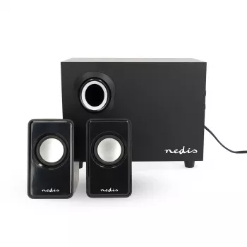 Set de altavoces para PC Nedis CSPR10021BK 2.1, 33 W, alimentación USB, negro