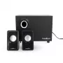 Nedis CSPR10021BK Juego de altavoces para PC 2.1, 33 W, alimentado por USB, negro
