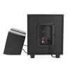 Nedis CSPR10021BK Juego de altavoces para PC 2.1, 33 W, alimentado por USB, negro
