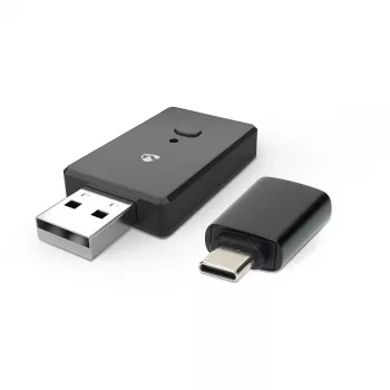 Adaptador Bluetooth 5.0 USB-A Nedis CKAA2400BK negro 10 m de alcance