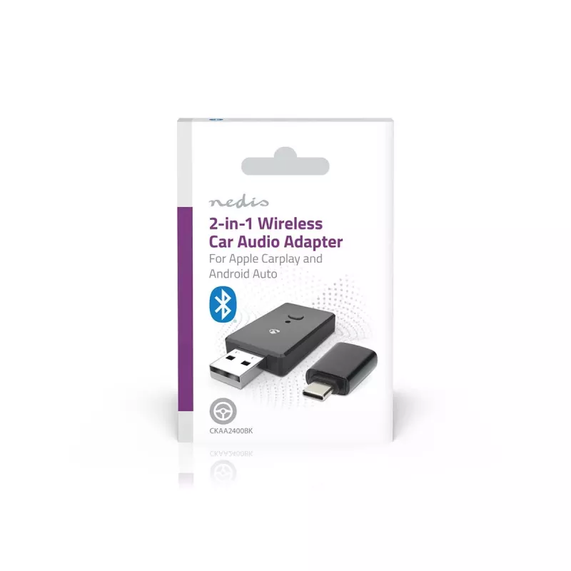 Adaptador Bluetooth 5.0 USB-A Nedis CKAA2400BK negro 10 m de alcance