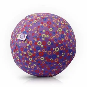 Globo de látex Bubabloon BUBA BLOON con funda de tela, círculos lila