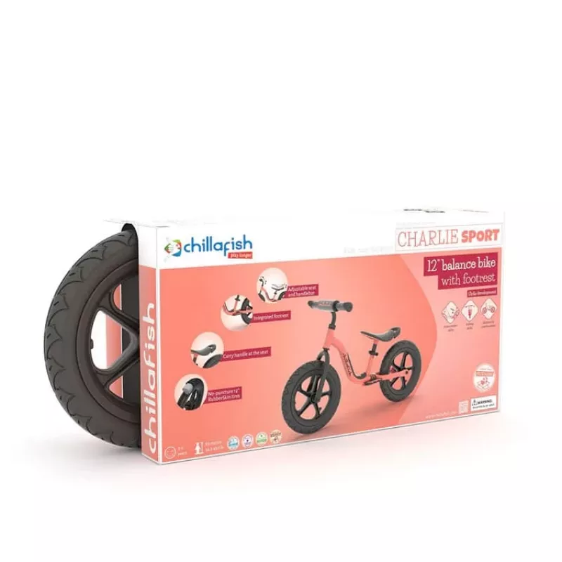 Chillafish Charlie Sport 12 correpasillos, Flamingo Pink, 2-5 años