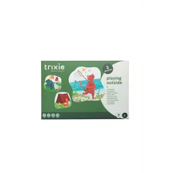 TRIXIE Dog Activity Roll-Out dispensador de premios juguete puzzle, 3 piezas, dificultad ajustable, interior y exterior