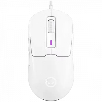 LORGAR MSA10R ratón gaming con cable, PixArt 3311, 6 botones programables, blanco (LRG-MSA10R-WH)