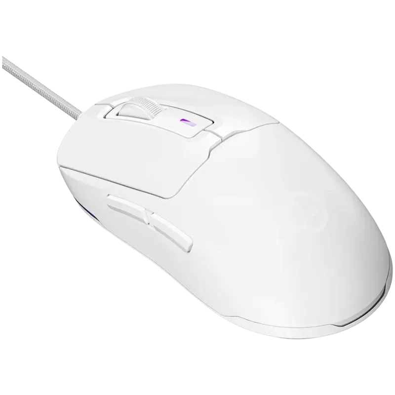 LORGAR MSA10R Ratón gaming con cable, PixArt 3311, 6 botones programables, blanco (LRG-MSA10R-WH)
