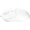 LORGAR MSA10R Ratón gaming con cable, PixArt 3311, 6 botones programables, blanco (LRG-MSA10R-WH)