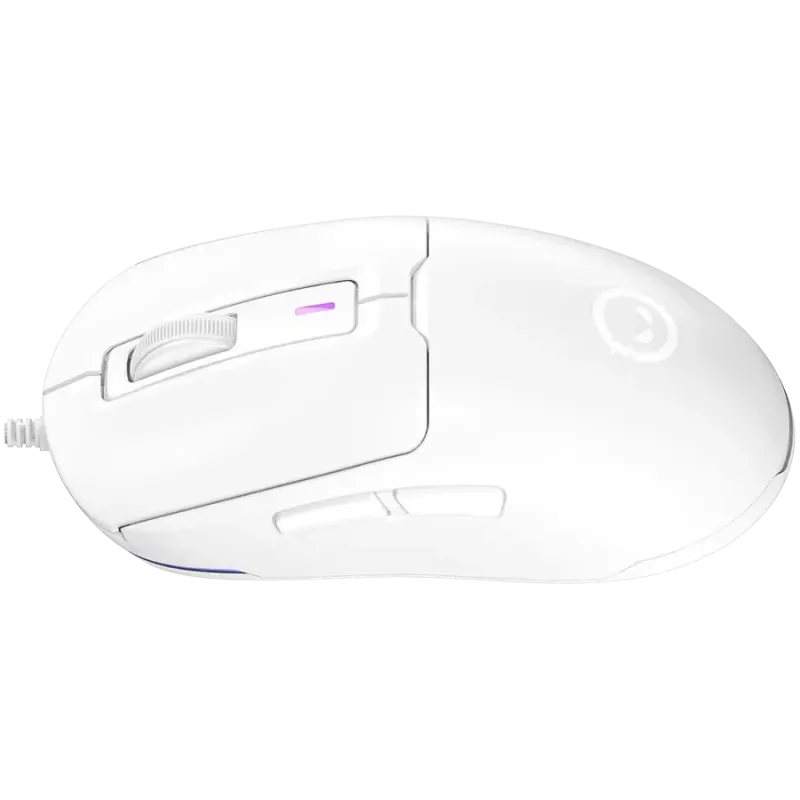 LORGAR MSA10R Ratón gaming con cable, PixArt 3311, 6 botones programables, blanco (LRG-MSA10R-WH)