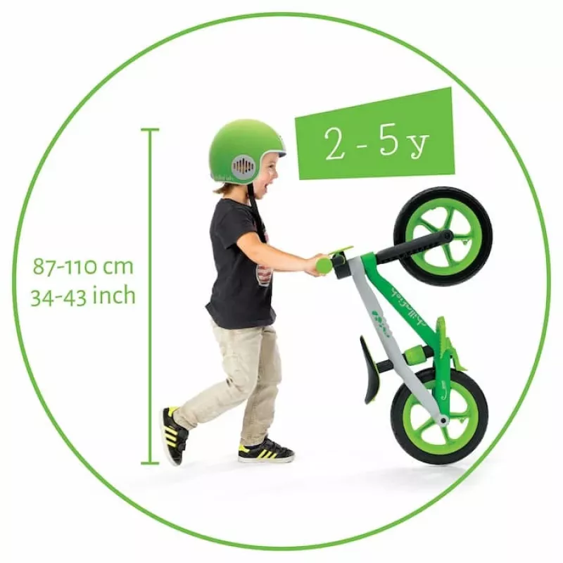 Chillafish BMXie 2 bicicleta sin pedales para niños de 2 a 5 años, verde