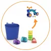 Chillafish Itsibitsi 4 ruedas ride-on con cesta, azul/naranja, 1-3 años