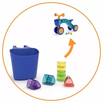 Chillafish Itsibitsi 4 ruedas ride-on con cesta, azul/naranja, 1-3 años