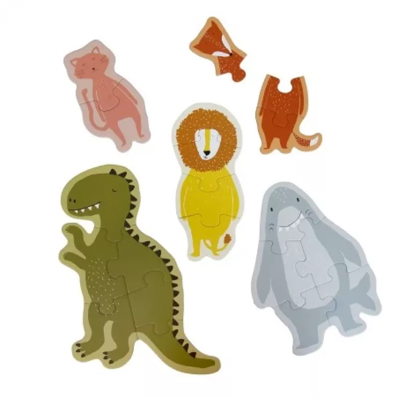 Trixie Puzle Animales grandes y pequeños, 5 puzles (35-630)