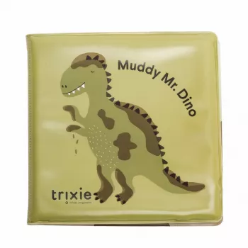 Trixie libro de baño de dinosaurios, impermeable, flota, páginas con sonido crujiente, 6m+