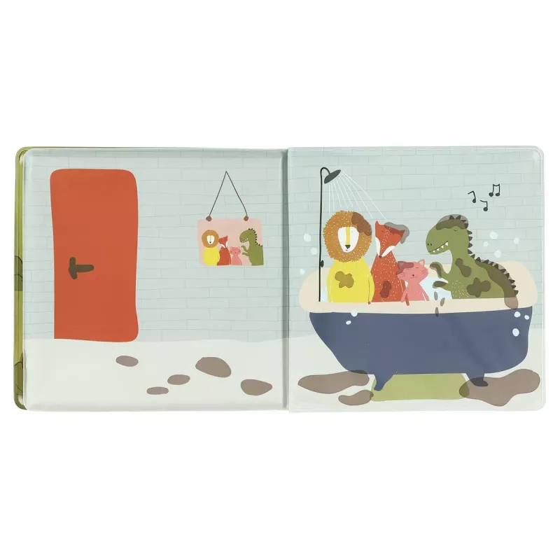 Trixie 37-678 Libro de baño de juguete dinosaurio, 6 meses+